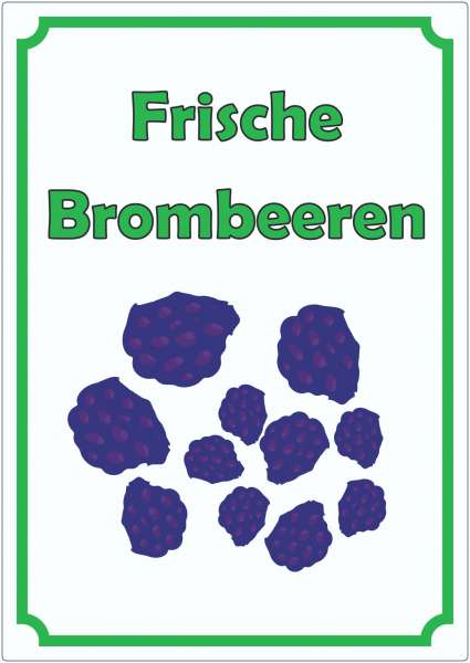 Frische Brombeeren Aufkleber Hochkant