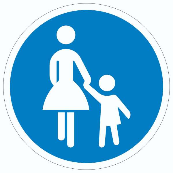 Aufkleber Kreis Gehweg Symbol
