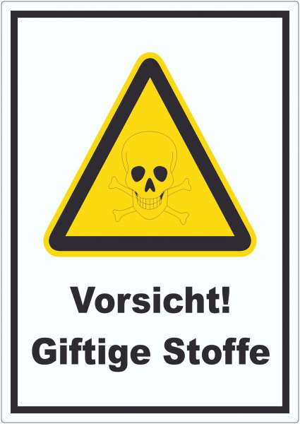 Vorsicht Giftige Stoffe Aufkleber