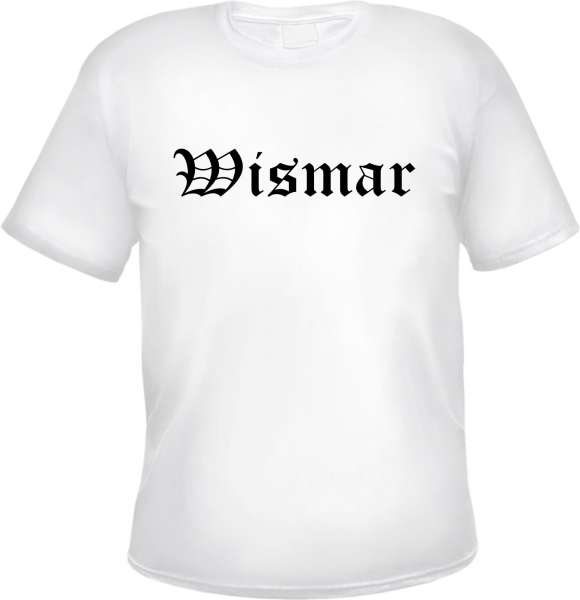 Wismar Herren T-Shirt - Altdeutsch - Weißes Tee Shirt