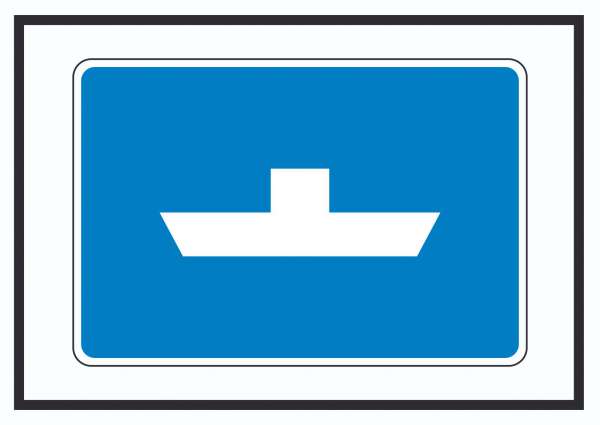 Frei fahrende Fähre Symbol
