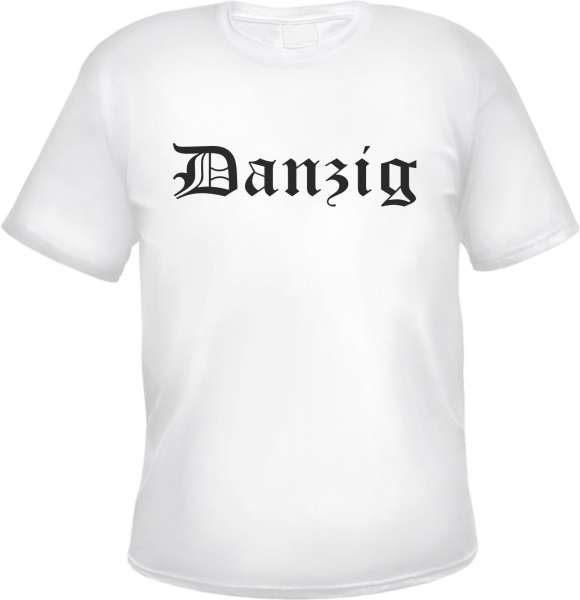 Danzig Herren T-Shirt - Altdeutsch - Weißes Tee Shirt