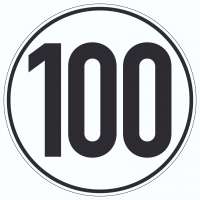 100km/h Geschwindigkeit Aufkleber Kreis 100km/h Geschwindigkeit Aufkleber Kreis