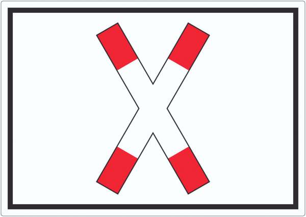 Aufkleber Vorrang Schienenverkehr Symbol