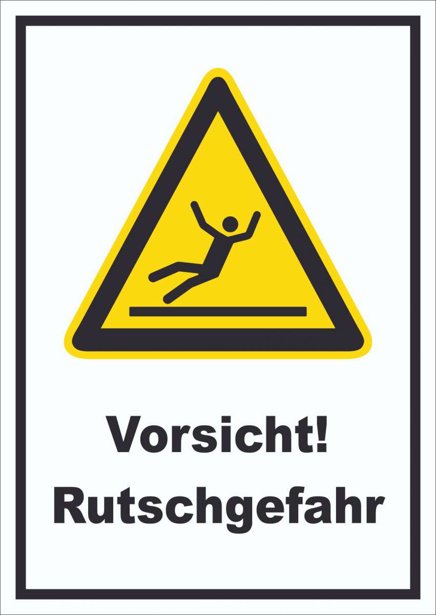 Vorsicht Rutschgefahr Schild | HB-Druck Schilder, Textildruck