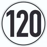 120km/h Geschwindigkeit Aufkleber Kreis 120km/h Geschwindigkeit Aufkleber Kreis