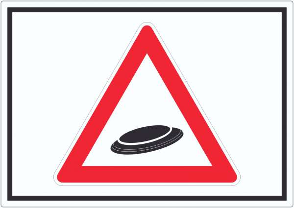 Achtung Frisbee Aufkleber Symbol