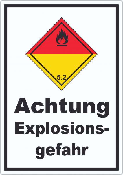 Aufkleber Organische Peroxide explosiv