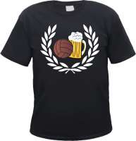 Lorbeerkranz Fussball Bier Herren T-Shirt - Tee Shirt Lorbeerkranz Fussball Bier Herren T-Shirt - Tee Shirt