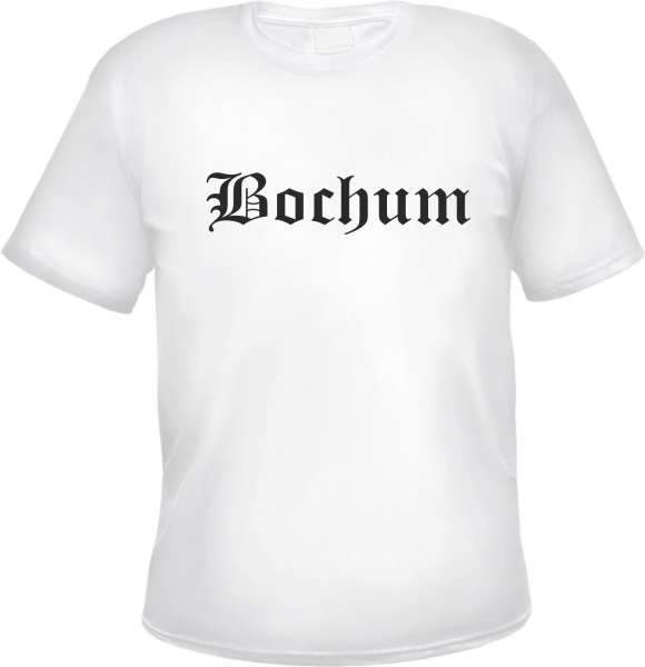 Bochum Herren T-Shirt - Altdeutsch - Weißes Tee Shirt