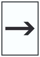 Richtungspfeil rechts Schild hochkant schwarz weiss Pfeil Richtungspfeil rechts Schild hochkant schwarz weiss Pfeil