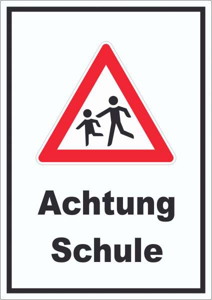 Achtung Schule Aufkleber