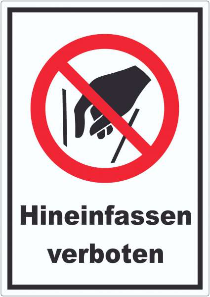 Hineinfassen verboten Aufkleber