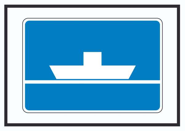 Nicht frei fahrende Fähre Symbol