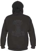 THORSHAMMER MJOLNIR Kapuzenjacke Rückendruck Schwarz THORSHAMMER MJOLNIR Kapuzenjacke Rückendruck Schwarz