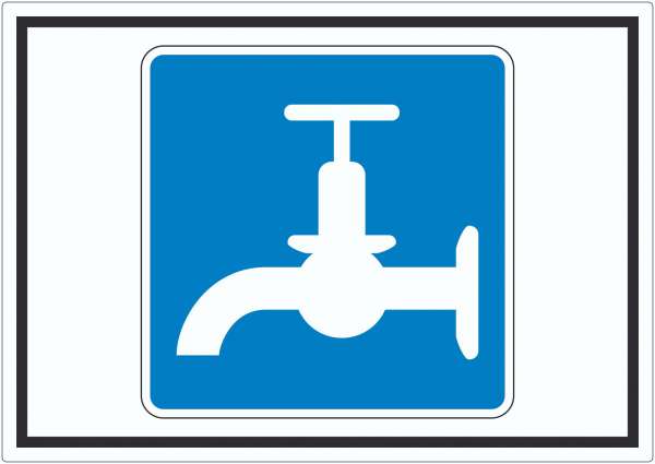 Trinkwasser Symbol aufkleber