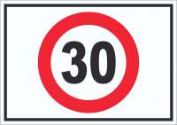 Tempo 30 km/h Geschwindigkeitsbegrenzung Aufkleber Symbol Tempo 30 km/h Geschwindigkeitsbegrenzung Aufkleber Symbol