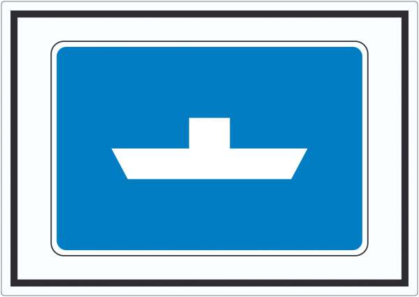 Frei fahrende Fähre Symbol Aufkleber