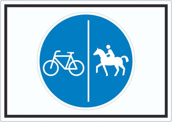 Aufkleber Getrennter Rad- und Reitweg Symbol