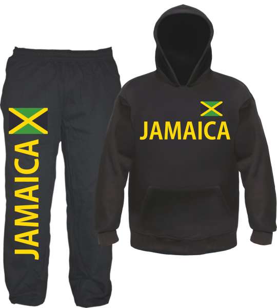 Jamaica Jogginganzug - bedruckt mit Flagge - Jogginghose und Hoodie