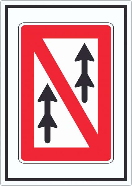 Überholverbot für Verbände Symbol Aufkleber