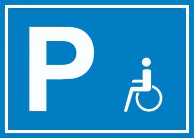 Tradercat Behindertenparkplatz Schild – Aufkleber 42 X 30 Cm, Wetterfest, Made In Germany