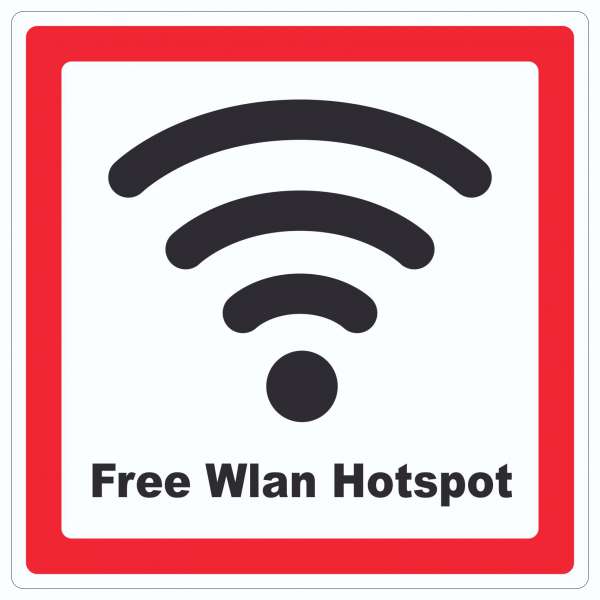 Free Wlan Hotspot Aufkleber Quadrat