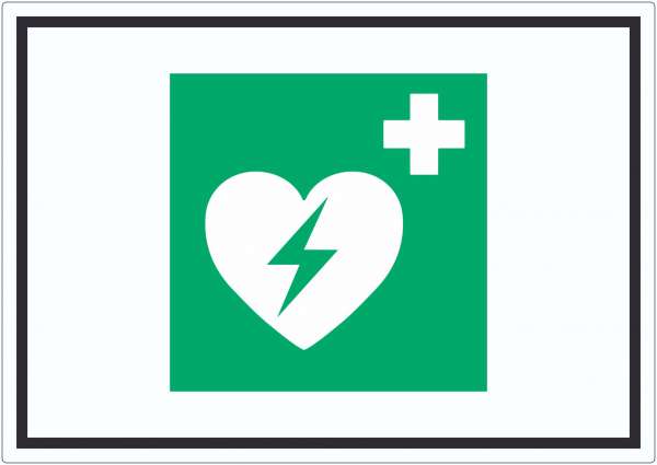 Defibrillator Symbol Aufkleber