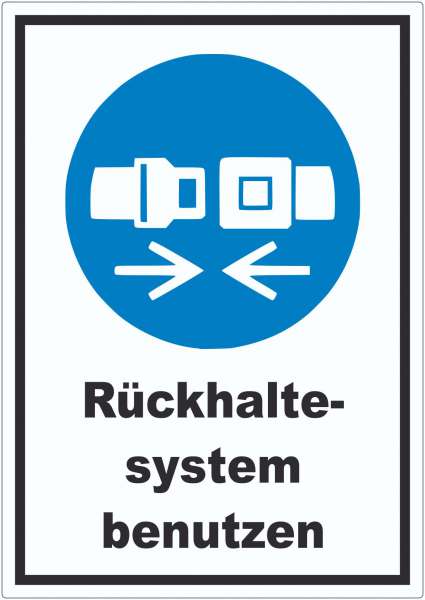 Rückhaltesystem benutzen Aufkleber