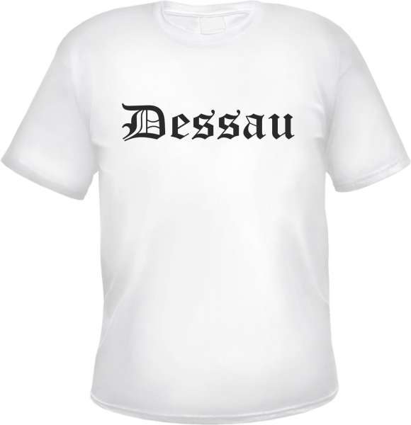 Dessau Herren T-Shirt - Altdeutsch - Weißes Tee Shirt