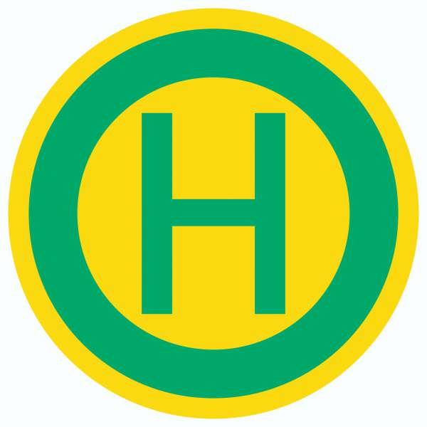 Aufkleber Kreis Haltestelle Symbol
