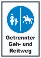 Aufkleber Getrennter Geh- und Reitweg Aufkleber Getrennter Geh- und Reitweg