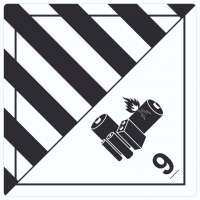 Aufkleber Quadrat Achtung Lithiumbatterien Symbol Gefahrgutklasse 9a Aufkleber Quadrat Achtung Lithiumbatterien Symbol Gefahrgutklasse 9a