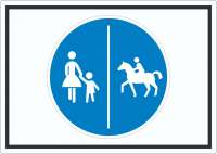 Vorschau: Aufkleber Getrennter Geh- und Reitweg Symbol Vorschau: Aufkleber Getrennter Geh- und Reitweg Symbol