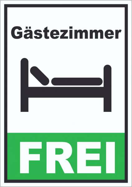 Gästezimmer FREI HOCHKANT Aufkleber