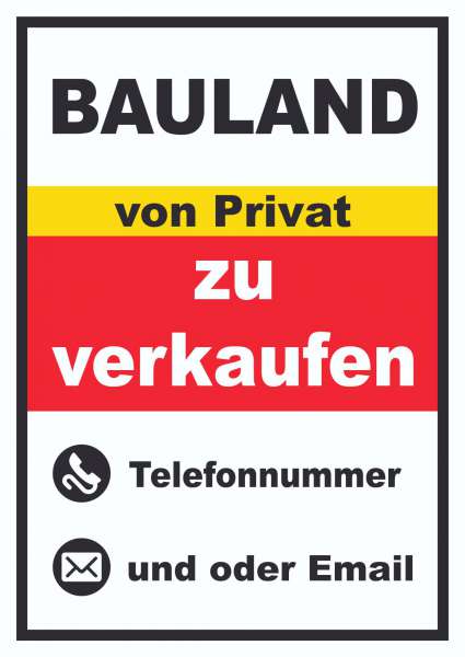 Bauland zu verkaufen von Privat Hochkant