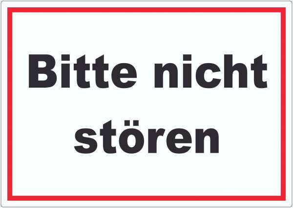 Bitte nicht stören Aufkleber