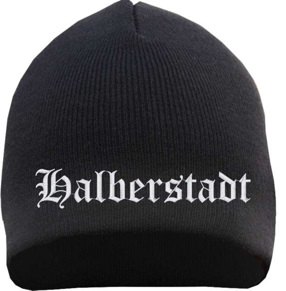 Halberstadt Beanie Mütze - Altdeutsch - Bestickt - Strickmütze Wintermütze