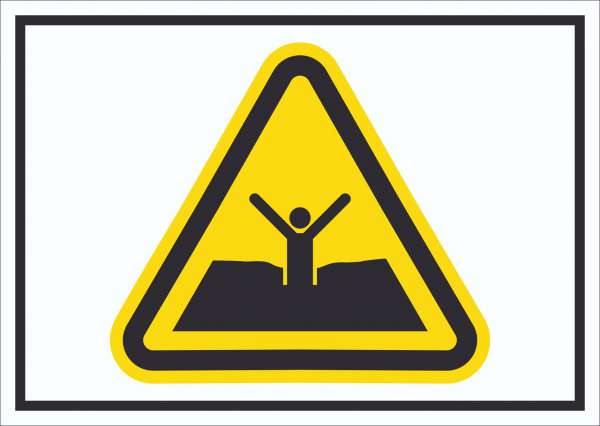 Schild Warnung tiefer Schlamm Symbol