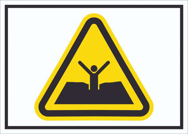 Schild Warnung tiefer Schlamm Symbol