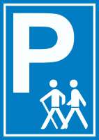 Wanderer Parkplatz Schild Wanderer Parkplatz Schild