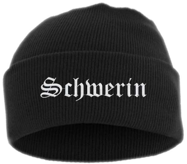 Schwerin Umschlagmütze - Altdeutsch - Bestickt - Mütze mit breitem Umschlag