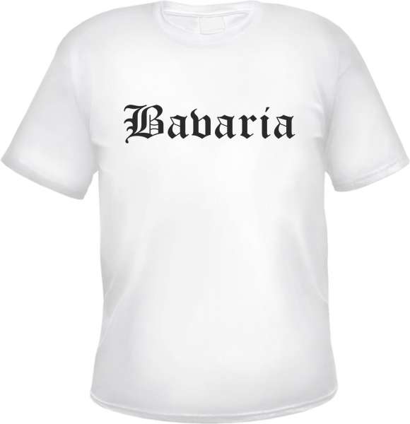 Bavaria Herren T-Shirt - Altdeutsch - Weißes Tee Shirt