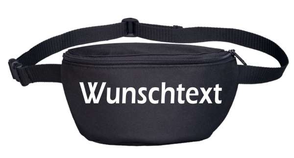 Bauchtasche mit Wunschtext - Blockschrift - bedruckt - Gürteltasche Hipbag