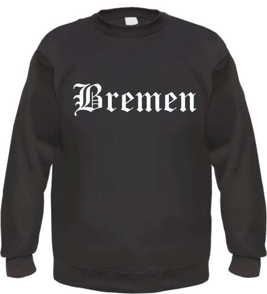 Bremen Sweatshirt - Altdeutsch - bedruckt - Pullover - schwarz -