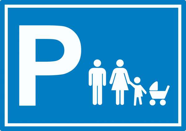 Parkplatz Eltern Kinderwagen Aufkleber 