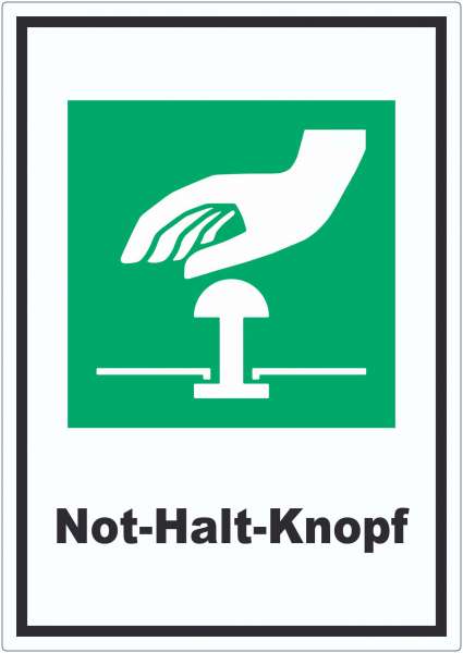 Not-Halt-Knopf Aufkleber