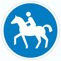 Aufkleber Kreis Reitweg Symbol Aufkleber Kreis Reitweg Symbol