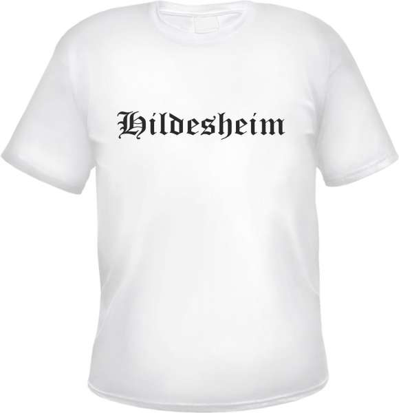 Hildesheim Herren T-Shirt - Altdeutsch - Weißes Tee Shirt