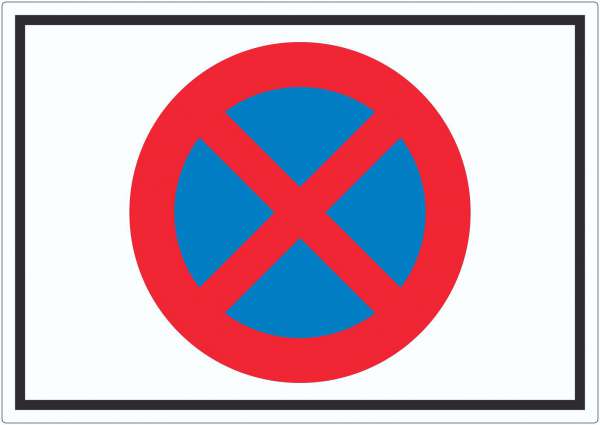 Absolutes Haltverbot Symbol Aufkleber